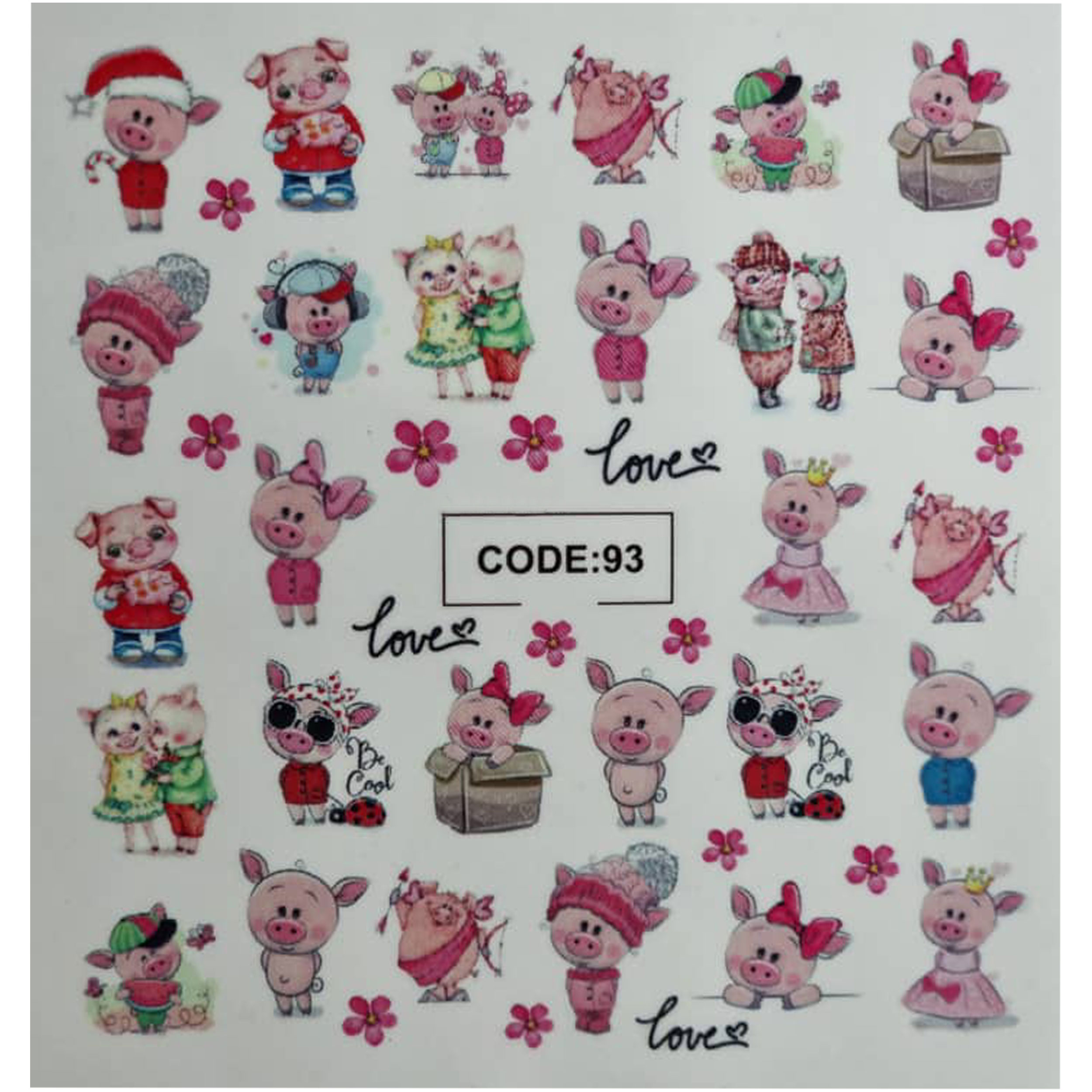 لنز ناخن مدل code93