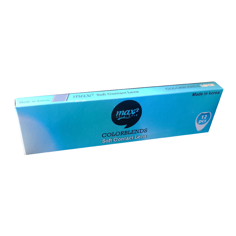 لنز چشم مکس تو مدل soft رنگ آبی یخی بسته 12 عددی