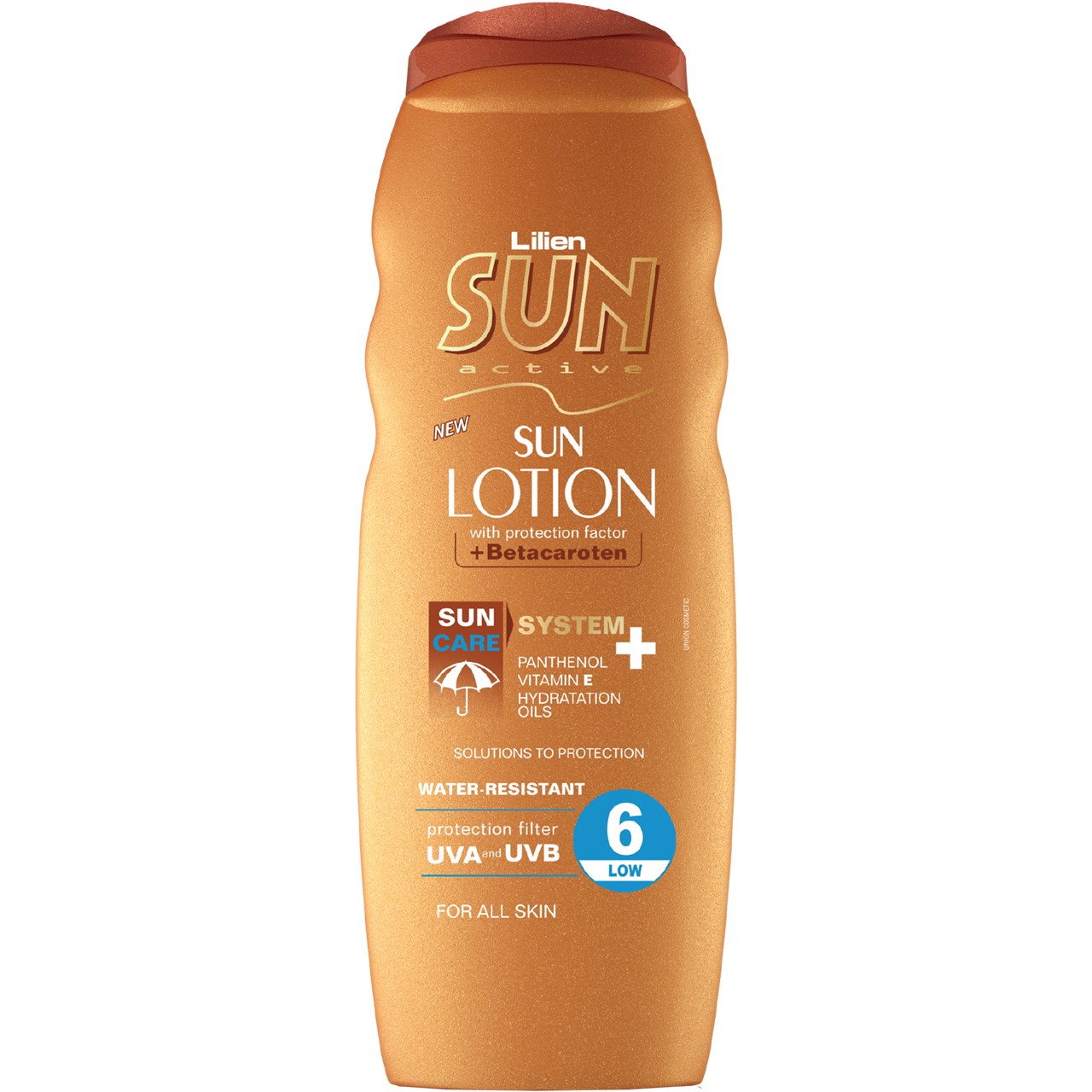 لوسیون آفتاب لیلین سان اکتیو مدل protection factor with betacaroten با spf6 حجم 200 میلی لیتر
