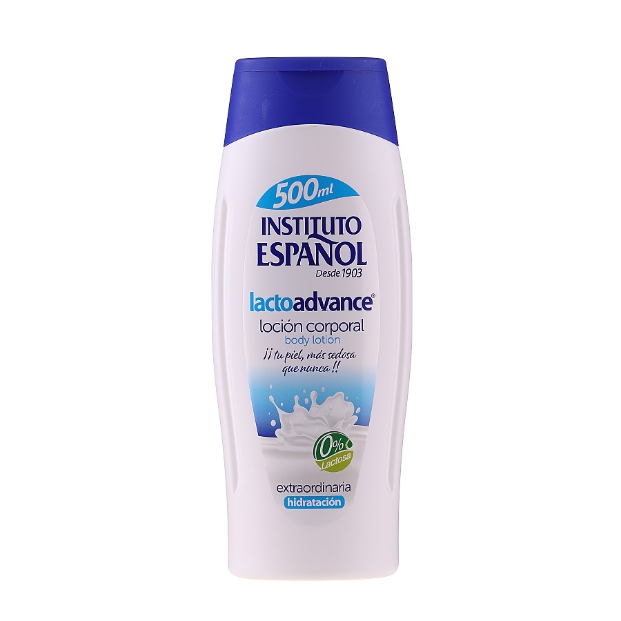 لوسیون بدن انستیتو اسپانول مدل lacto advance حجم 500 میلی لیتر