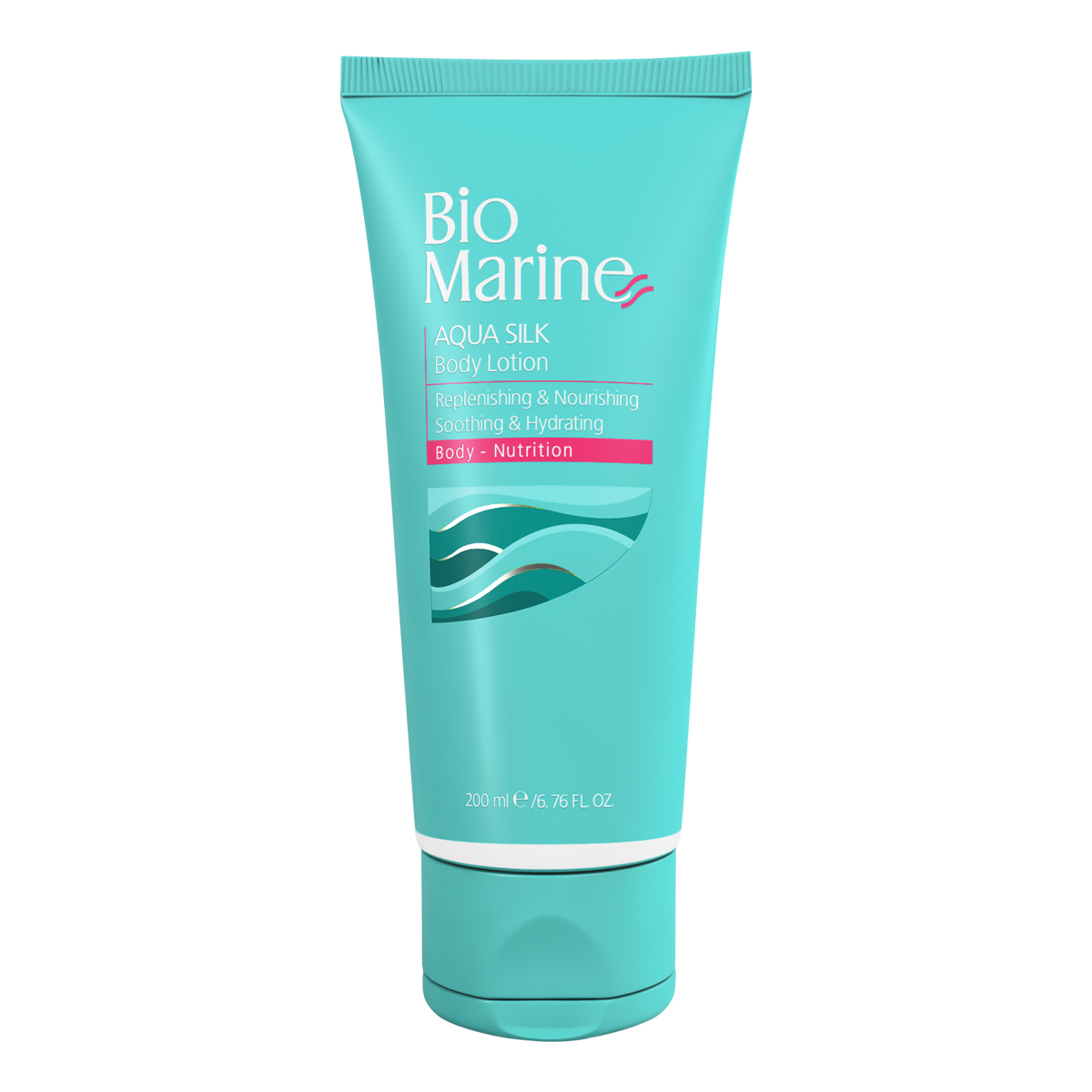 لوسیون بدن بایومارین مدل aqua silk حجم 200 میلی لیتر