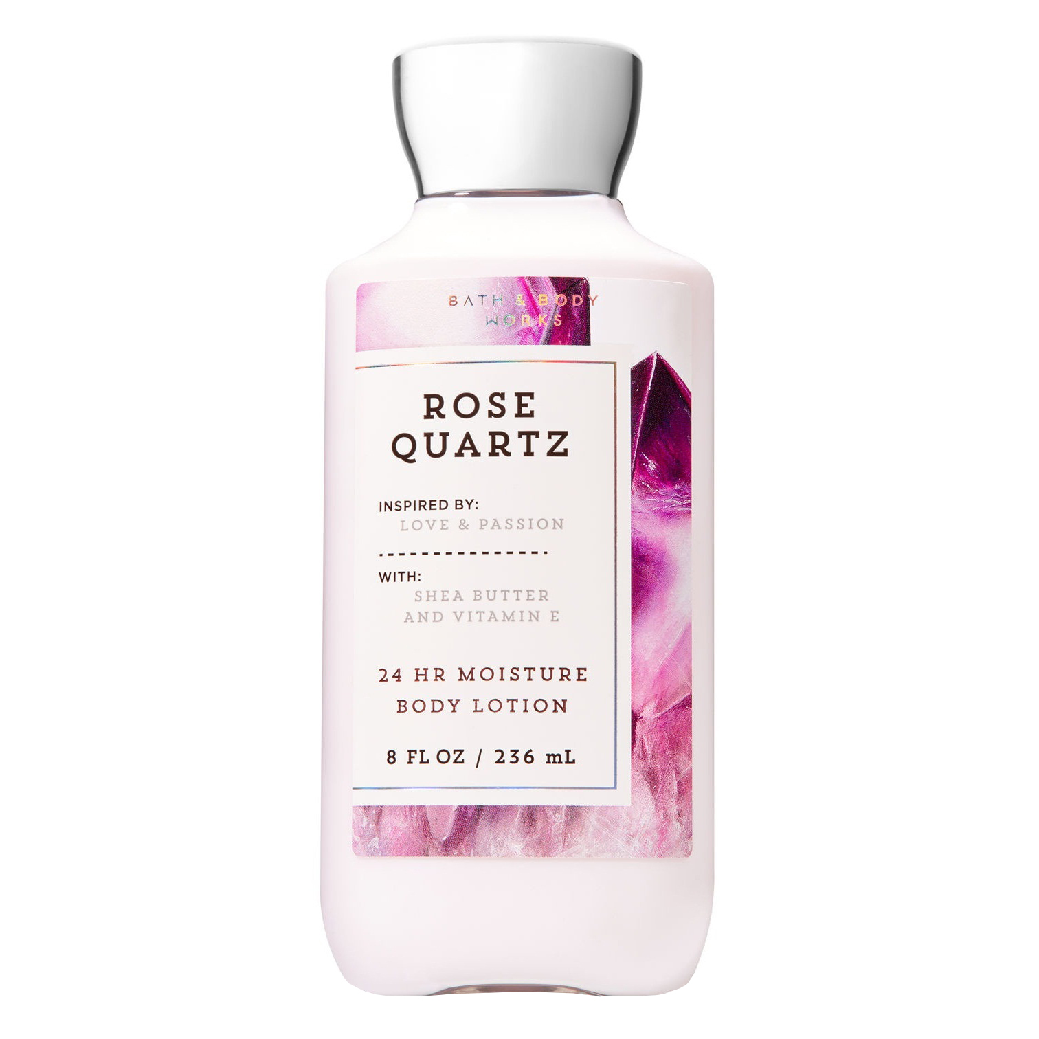 لوسیون بدن بس اند بادی ورکز مدل rose quartz حجم 236 میلی لیتر