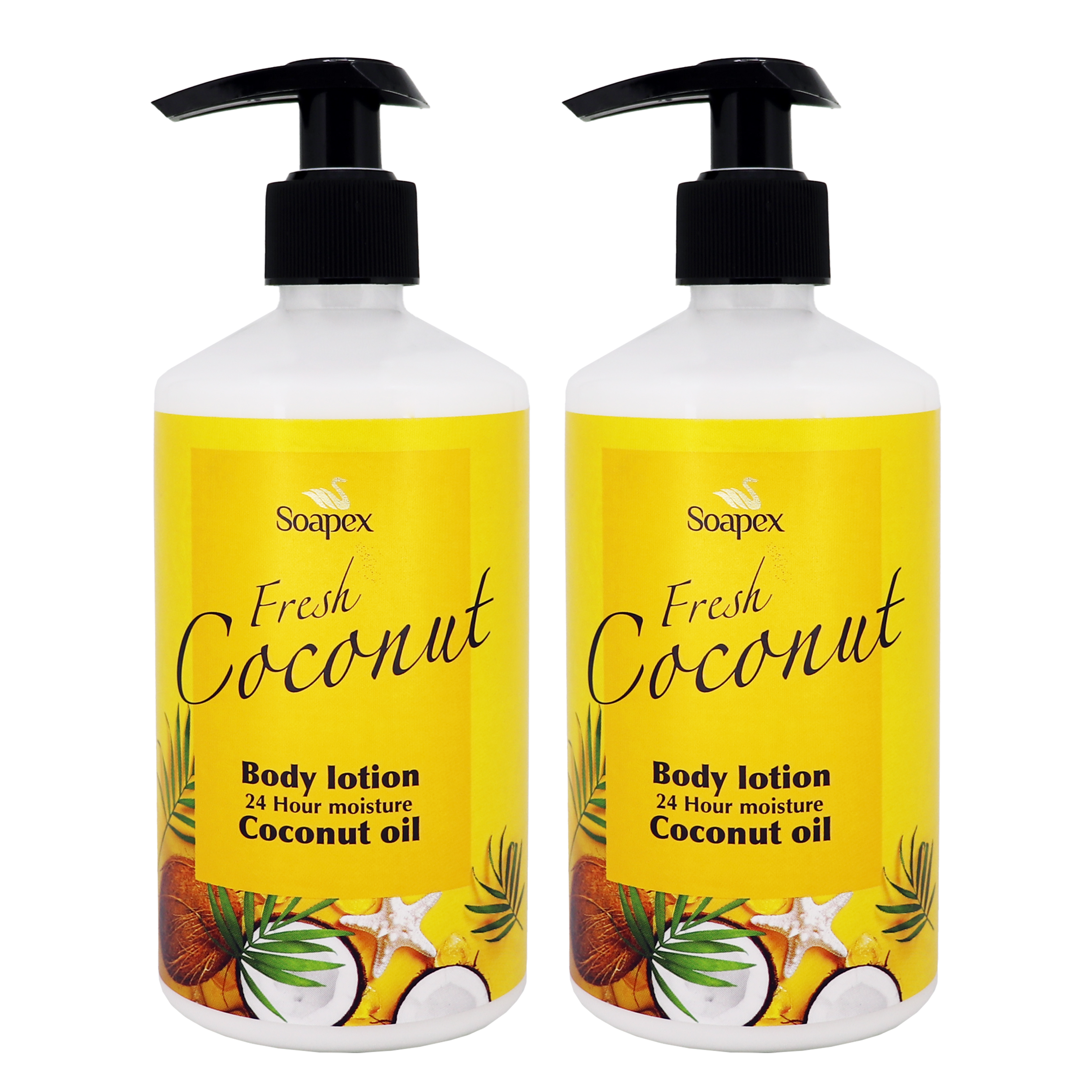 لوسیون بدن سوپکس مدل coconut oil حجم 350 میلی لیتر مجموعه 2 عددی