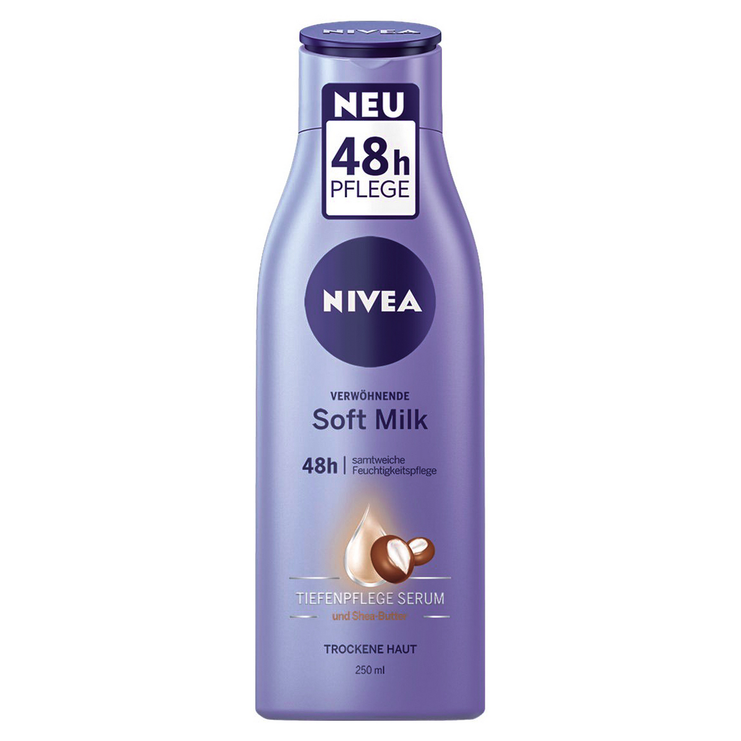 لوسیون بدن نیوآ مدل 48h soft milk حجم 250 میلی لیتر
