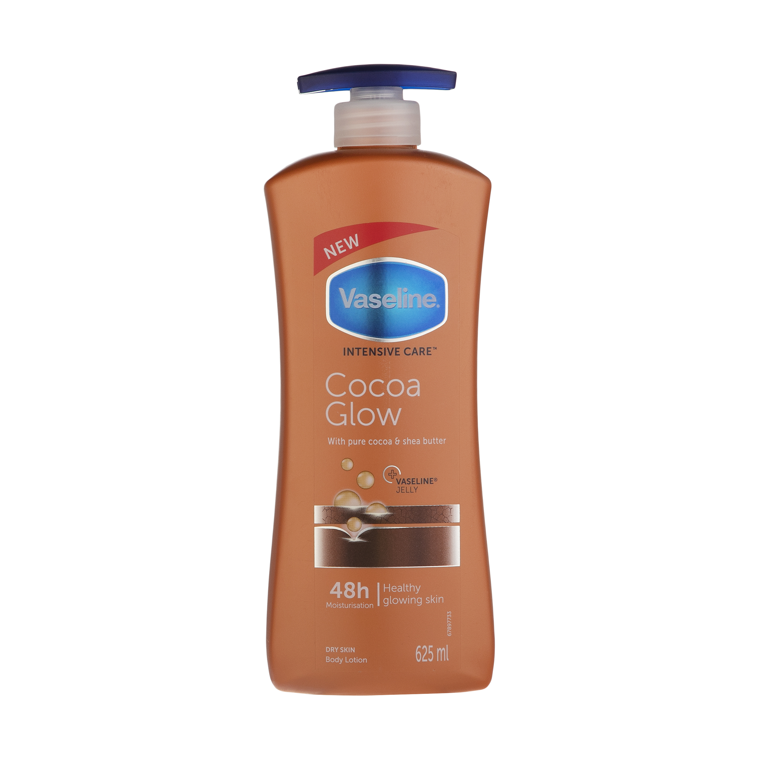 لوسیون بدن وازلین مدل cocoa glow حجم 625 میلی لیتر