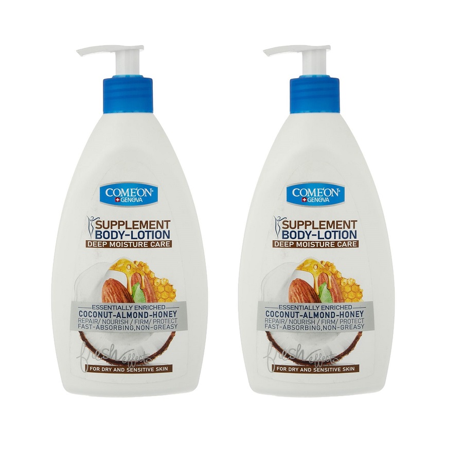لوسیون بدن کامان مدل coconut حجم 510 میلی لیتر مجموعه 2 عددی