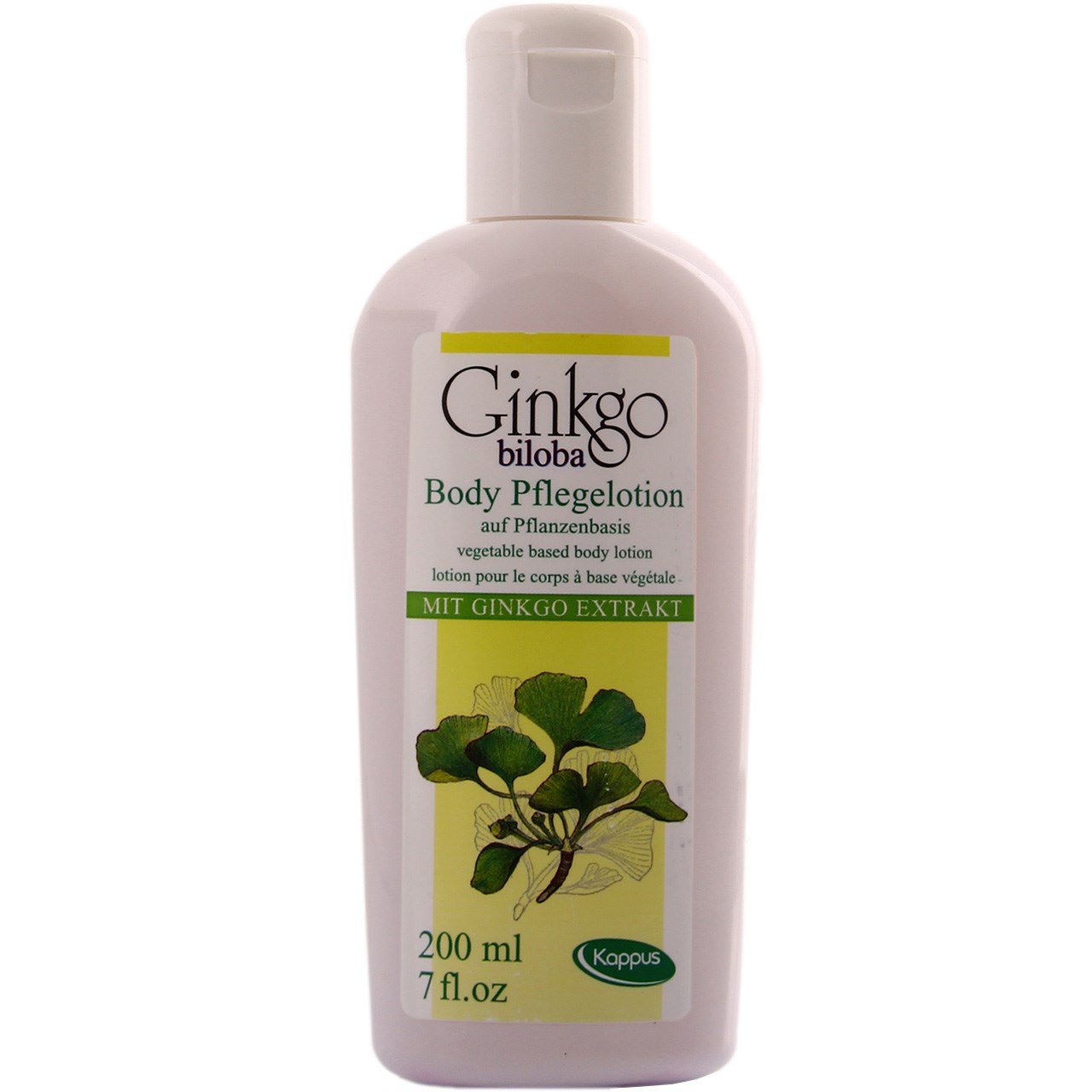 لوسیون بدن کاپوس مدل ginkgo biloba حجم 200 میلی لیتر