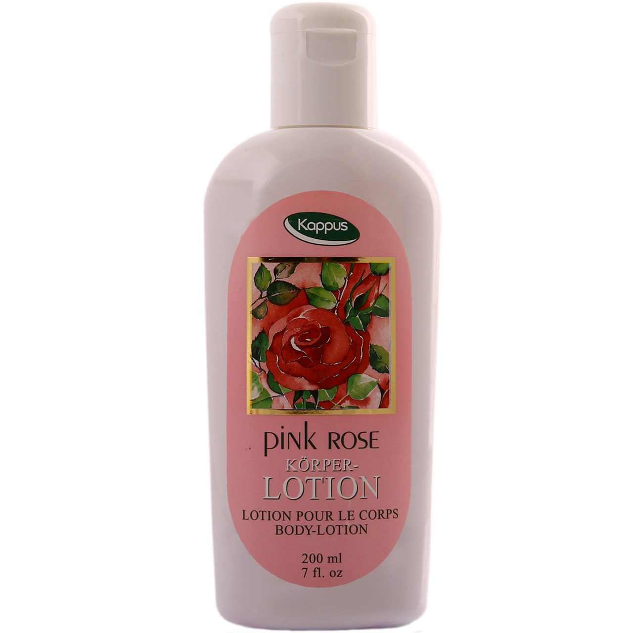 لوسیون بدن کاپوس مدل pink rose حجم 200 میلی لیتر