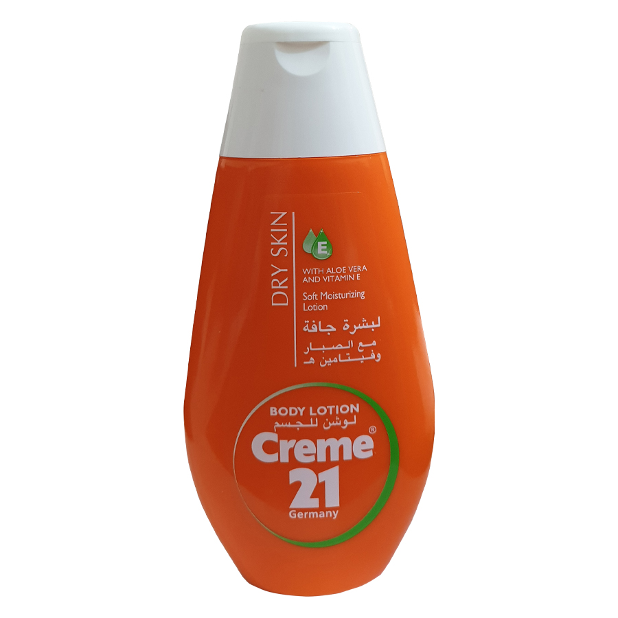 لوسیون بدن کرم 21 سری dry skin مدل آلوئه ورا حجم 250 میلی لیتر