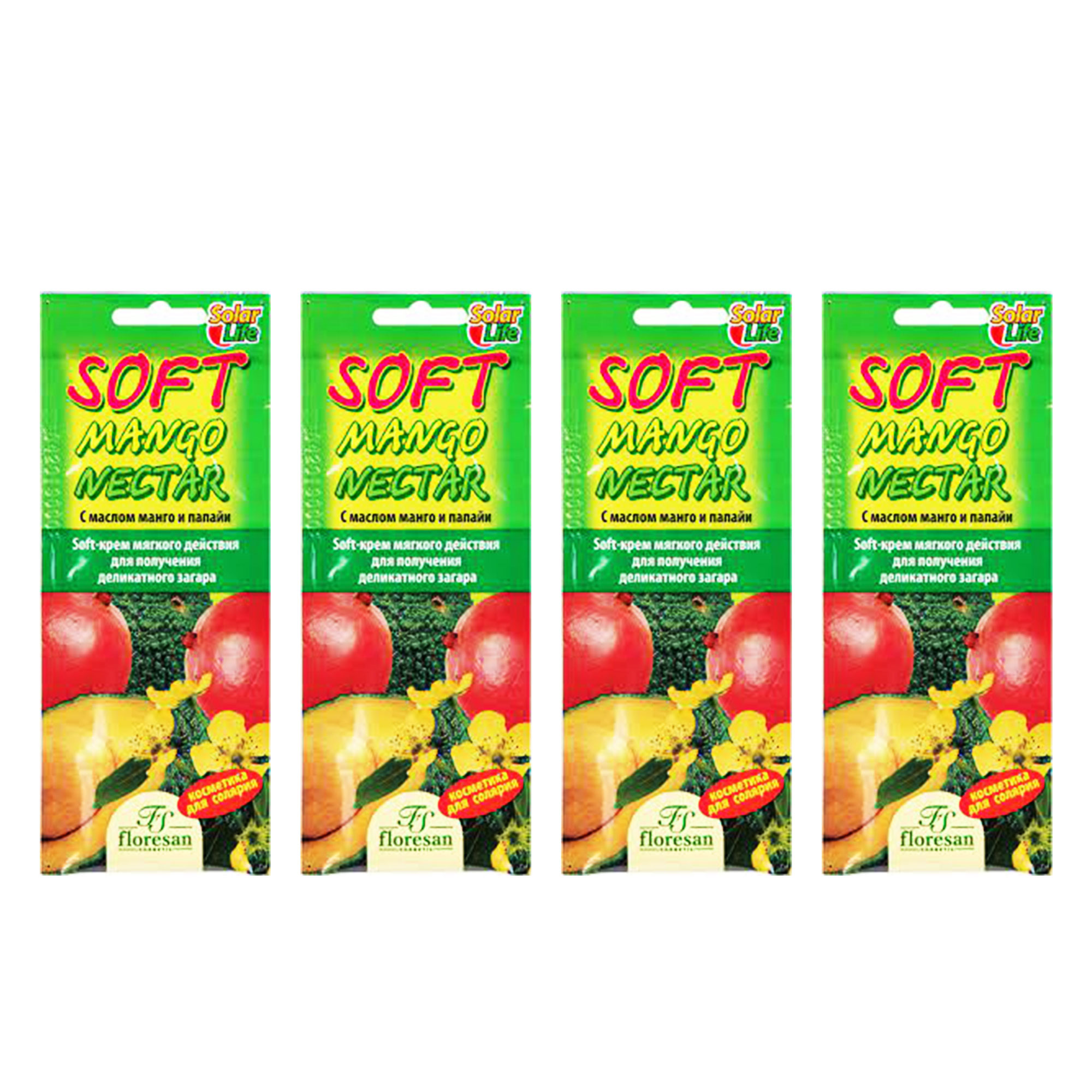 لوسیون برنز کننده فلورسان مدل soft mango nectar حجم 15 میلی لیتر بسته 4 عددی