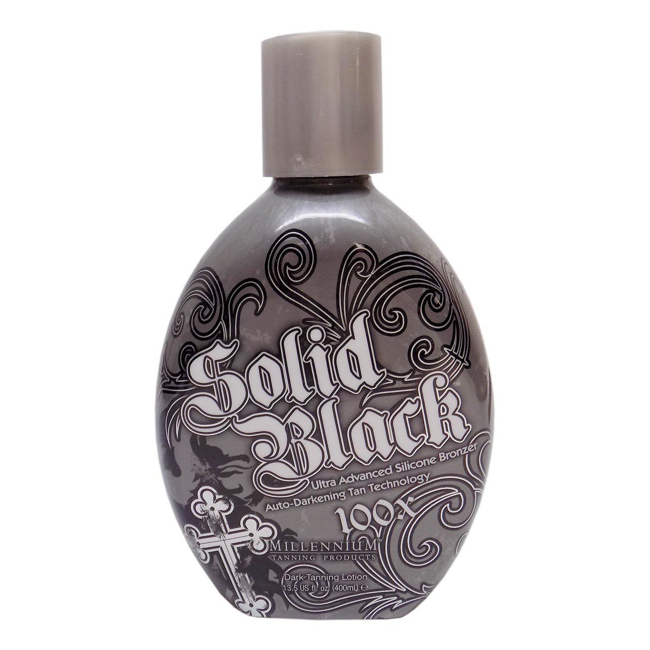 لوسیون سولاریوم بدن میلینیوم مدل solid black حجم 400 میلی لیتر