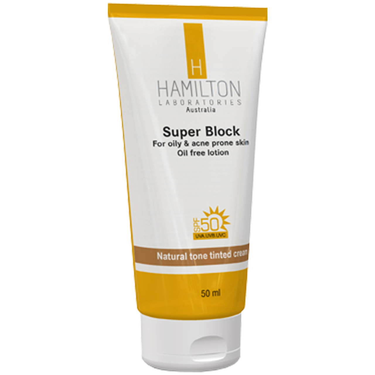 لوسیون ضد آفتاب همیلتون مدل super block حجم 50 میلی لیتر