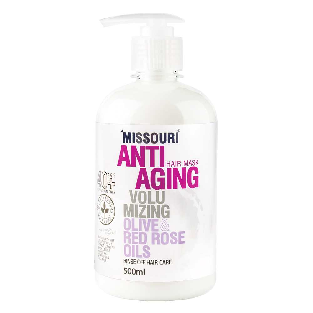 ماسک حجم دهنده مو میسوری مدل anti aging حجم 500 میلی لیتر