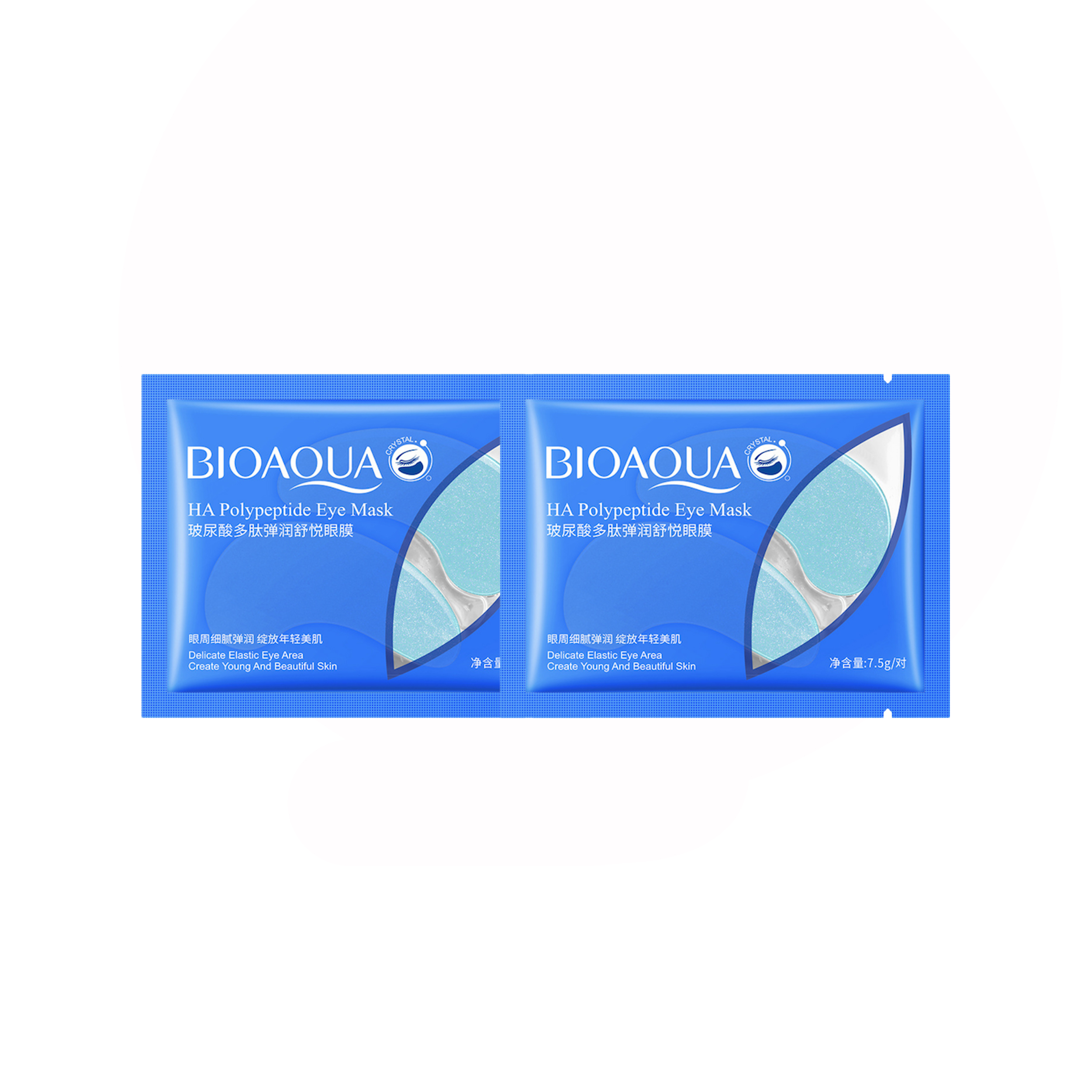 ماسک زیر چشم بایو آکوا مدل ha polypeptide وزن 7.5 گرم بسته 2 عددی