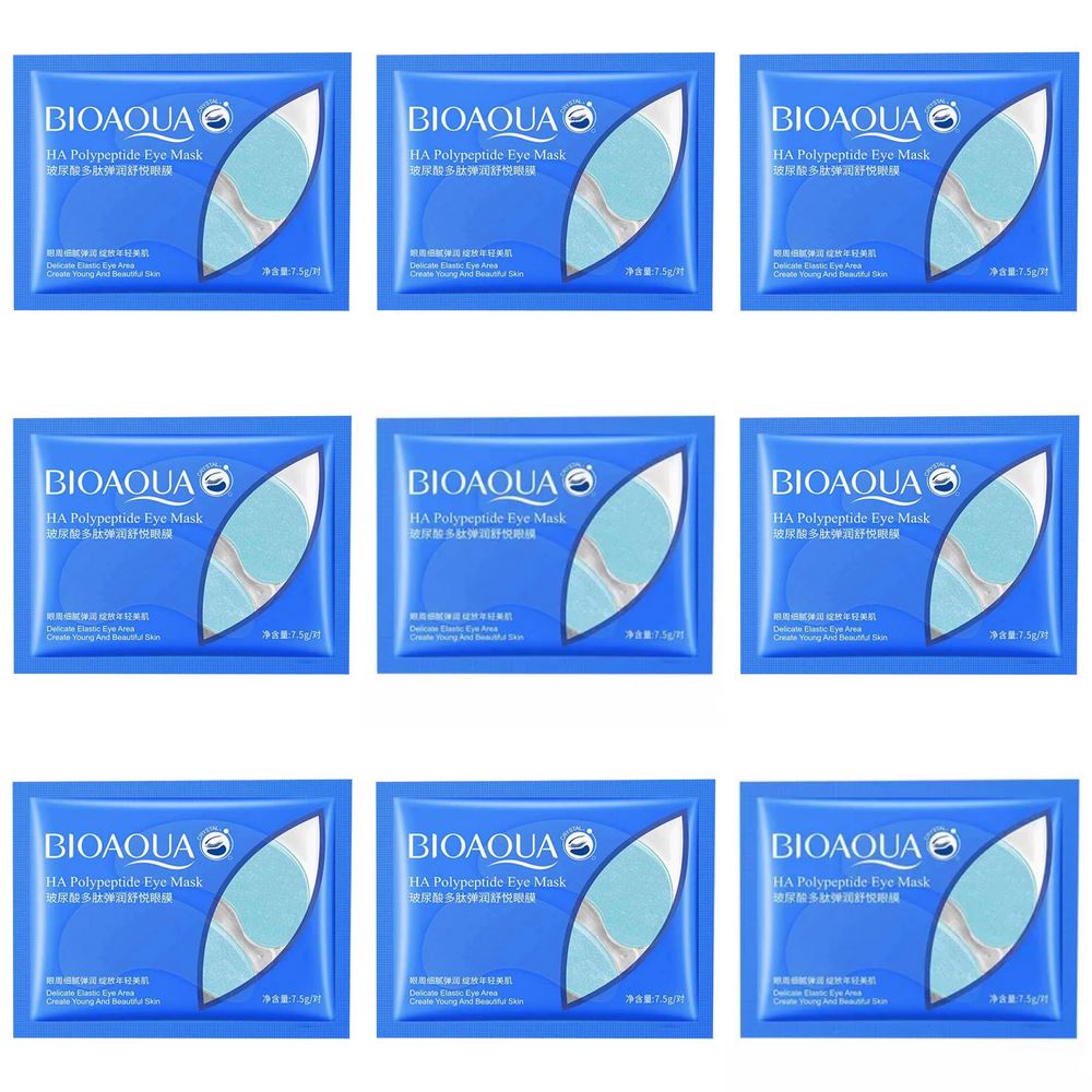 ماسک زیر چشم بایو آکوا مدل ha polypeptide وزن 7.5 گرم بسته 9 عددی
