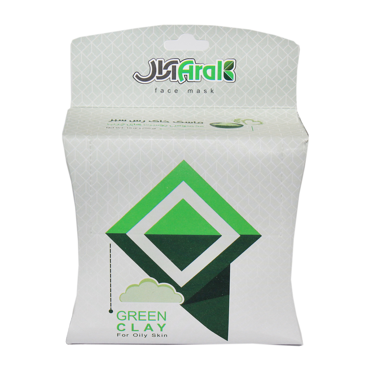 ماسک صورت آرال مدل green clay وزن 250 گرم