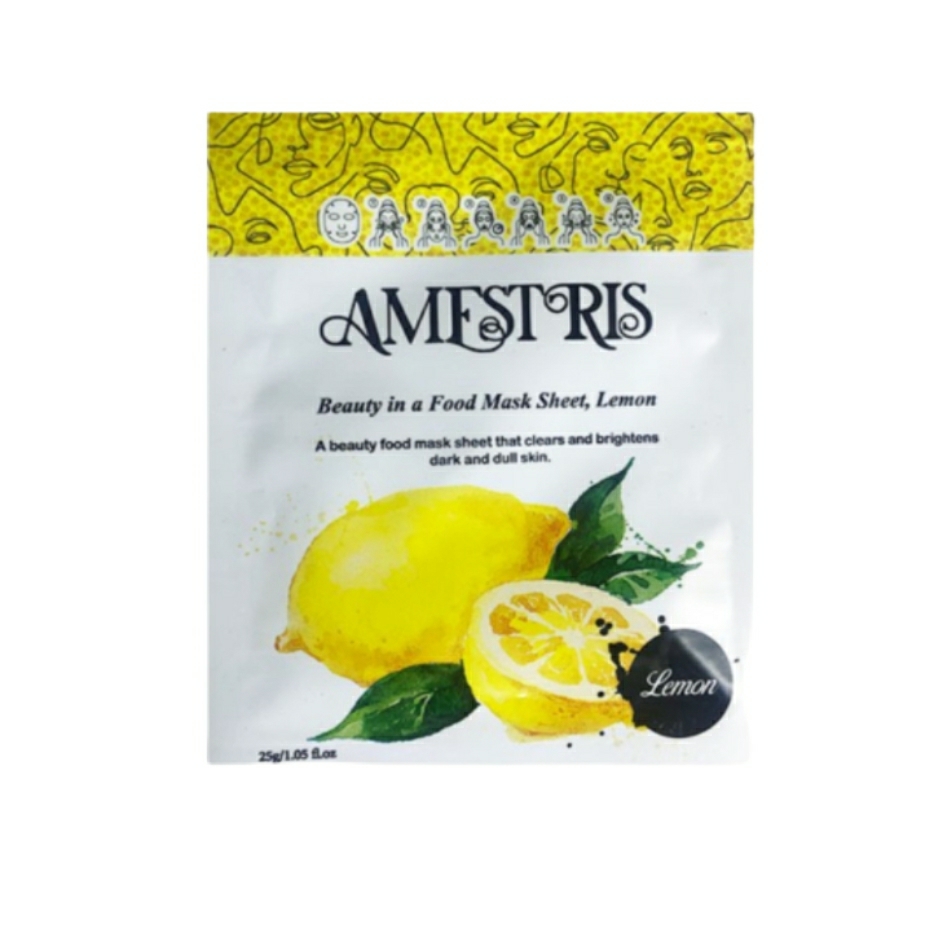 ماسک صورت آمفستریس مدل limon وزن 25 گرم بسته 10 عددی