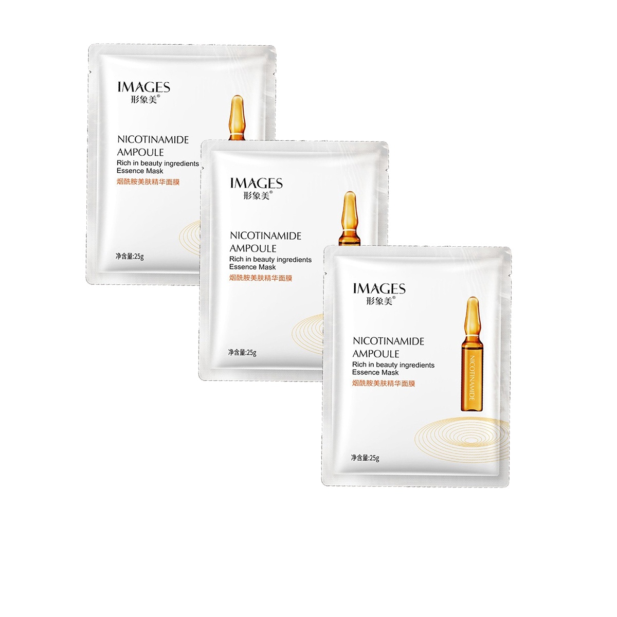 ماسک صورت ایمجز مدل nicotinamide ampoule وزن 25 گرم بسته 3 عددی