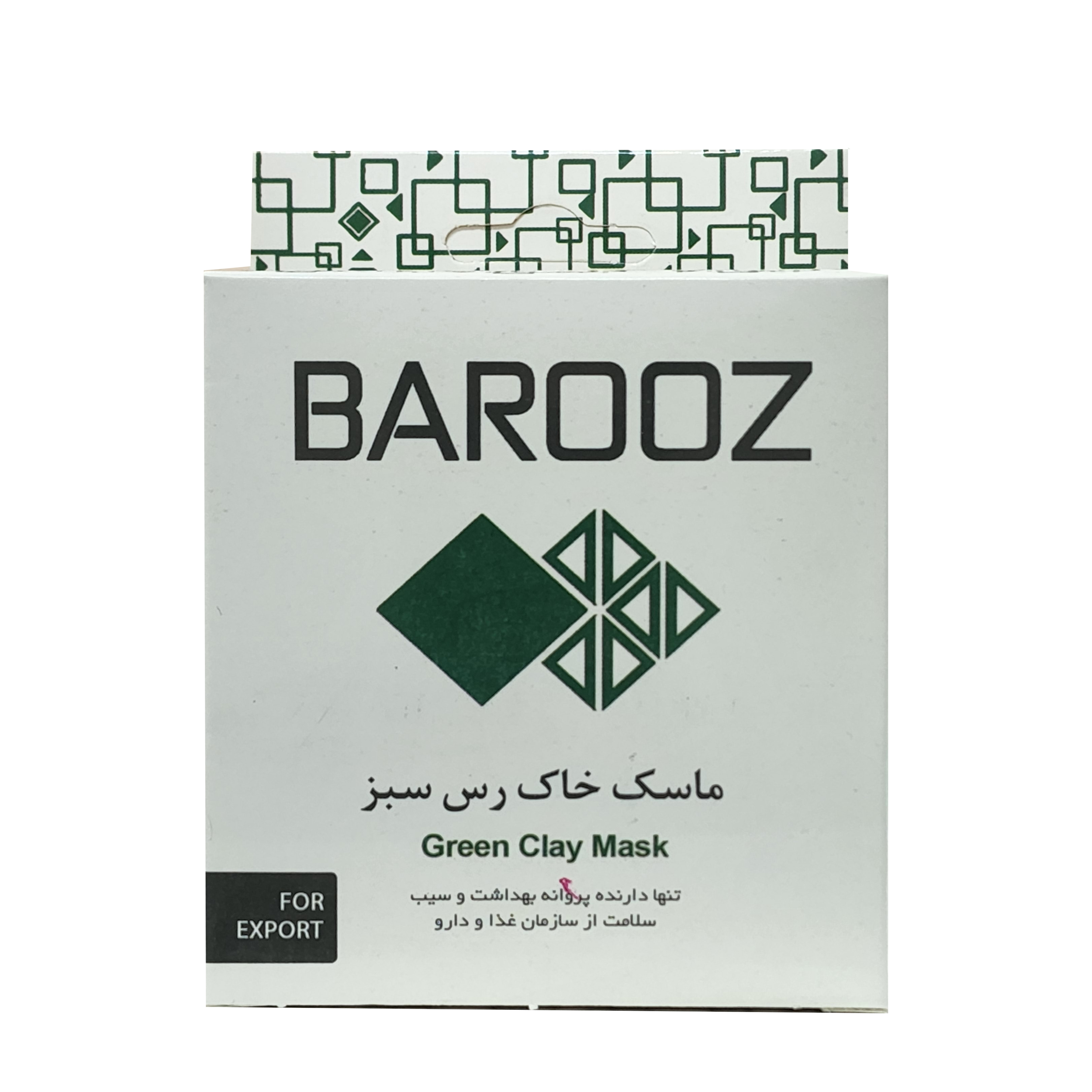 ماسک صورت باروز مدل خاک رس سبز وزن 100 گرم