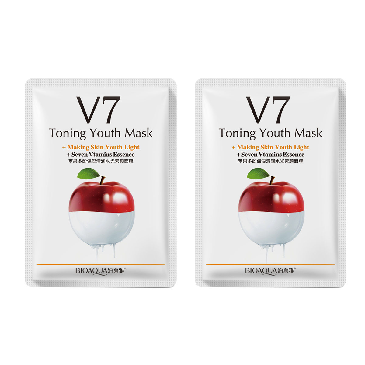 ماسک صورت بایو آکوا مدل apl v7 وزن 30 گرم بسته 2 عددی