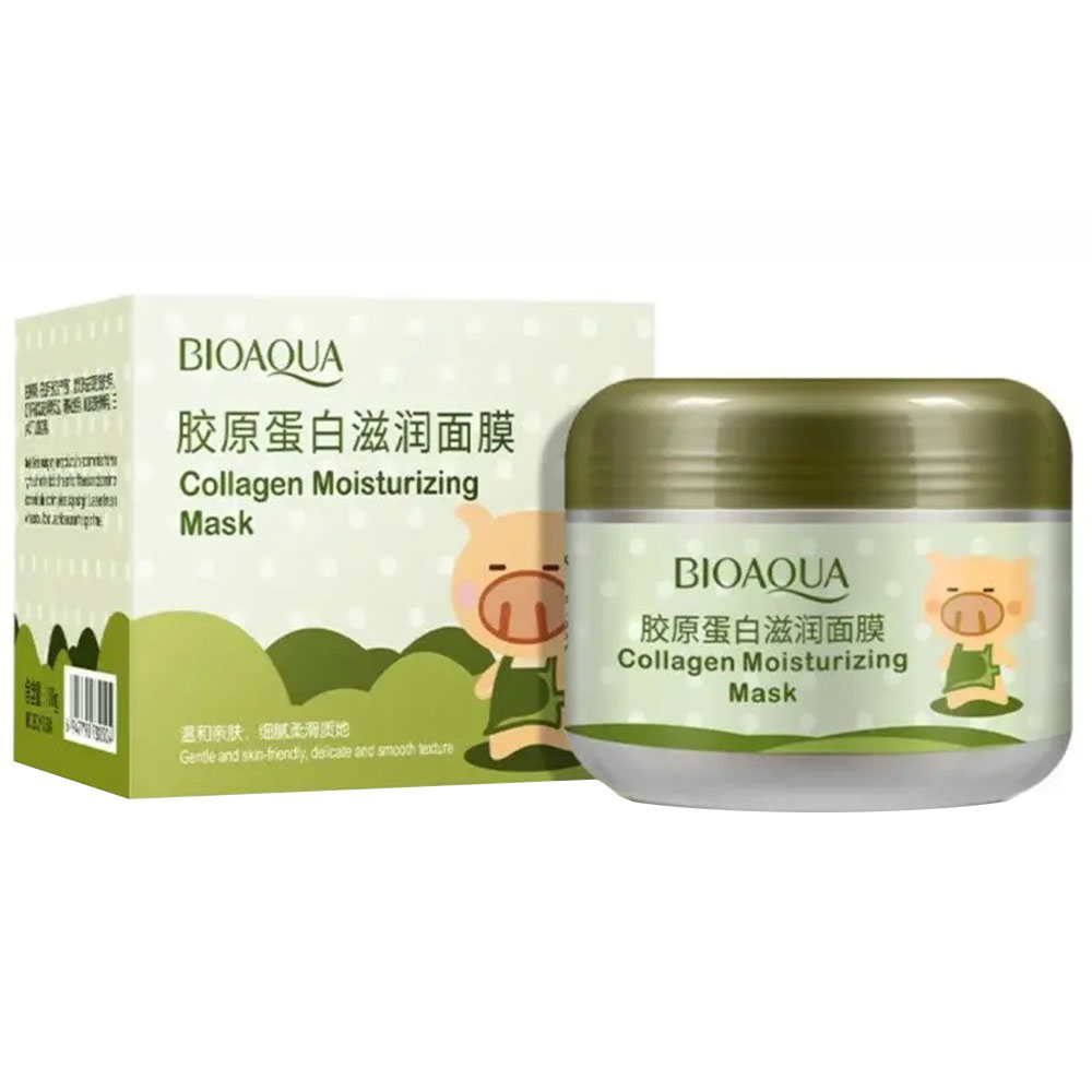 ماسک صورت بایو آکوا مدل collagen moisturizing حجم 100 میلی لیتر