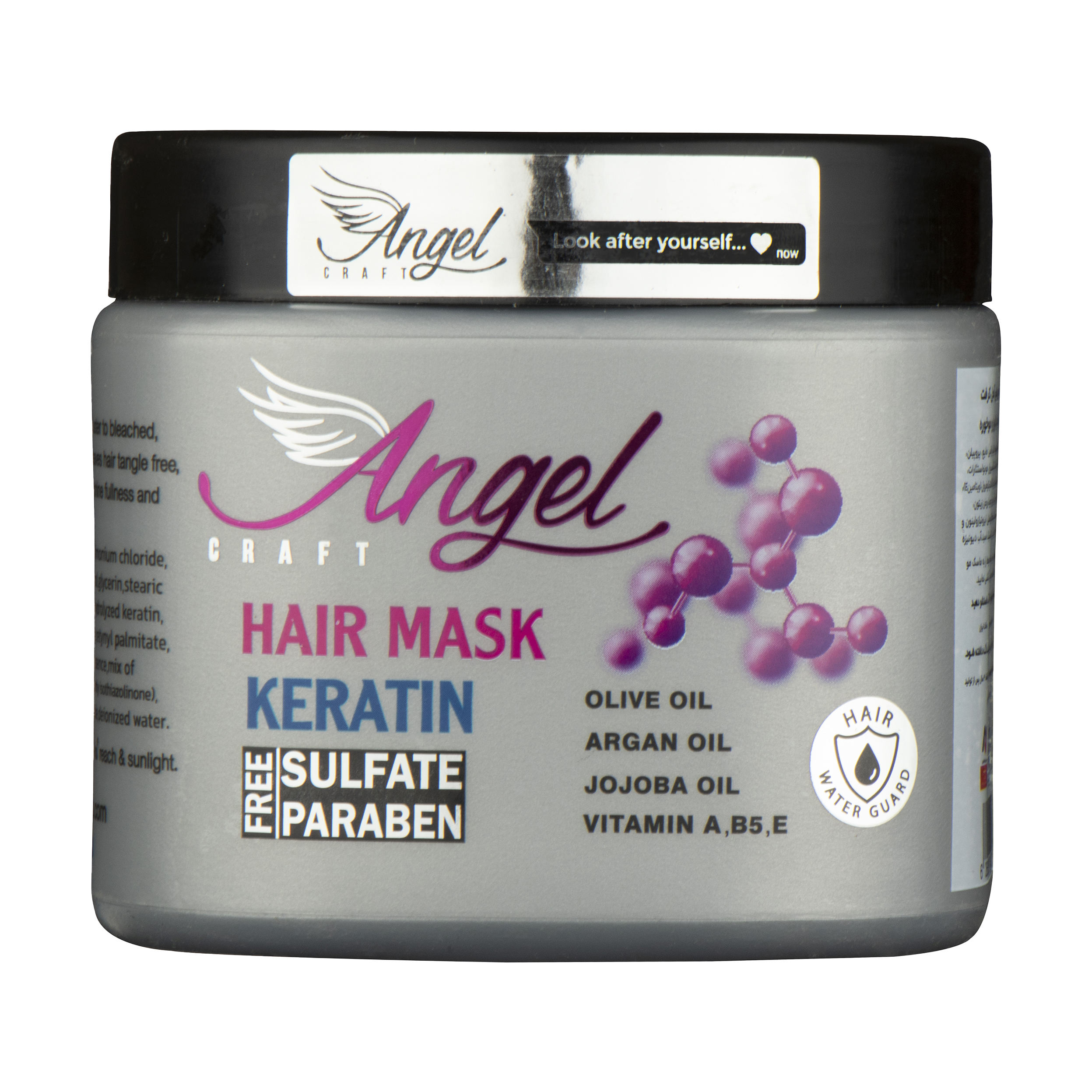 ماسک مو انجل کرفت مدل keratin free sulfate حجم 500 میلی لیتر
