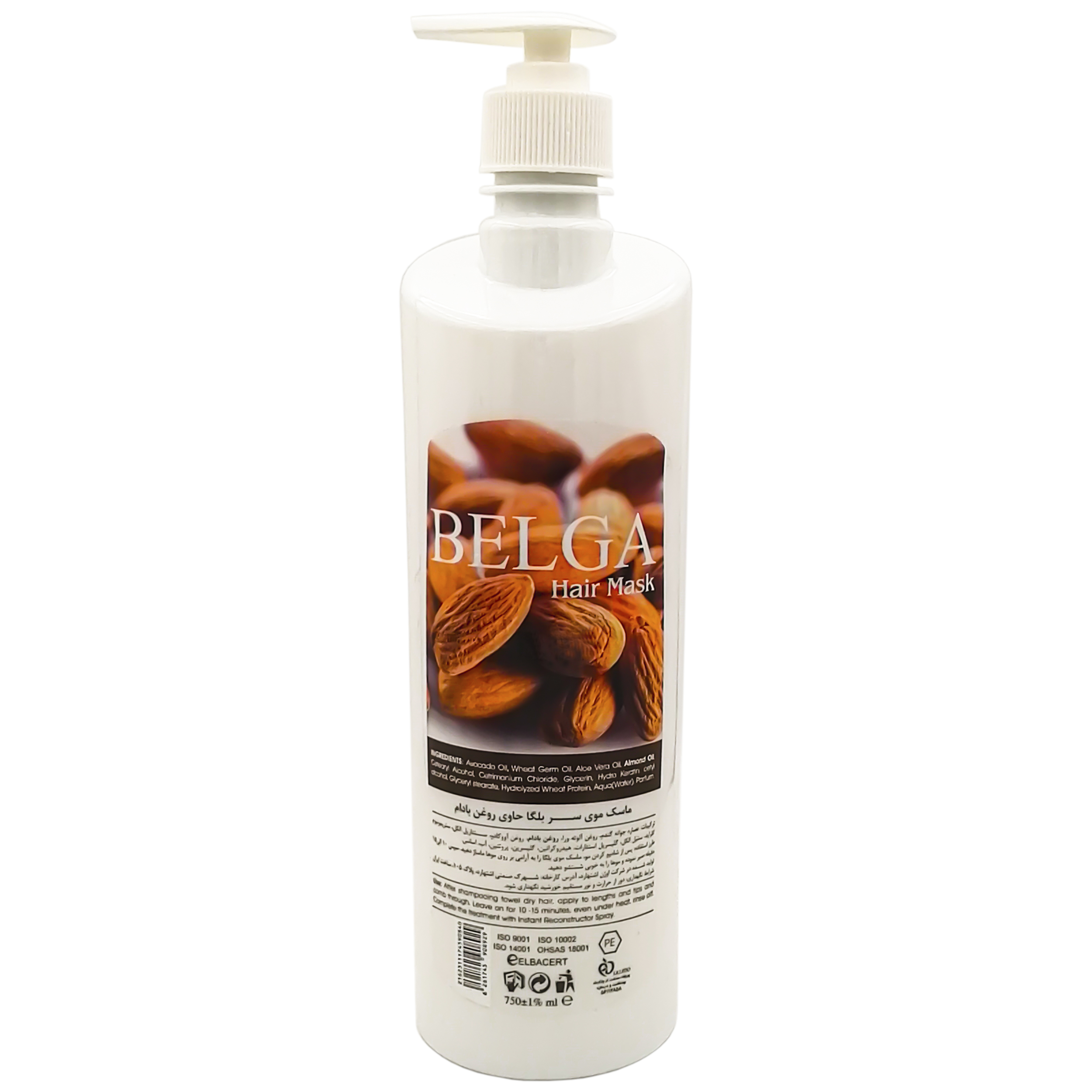 ماسک مو بلگا مدل almond حجم 750 میلی لیتر
