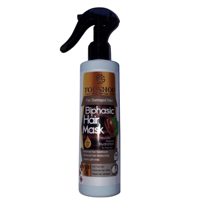 ماسک مو دو فاز تاپ شاپ مدل argan oil حجم 200 میلی لیتر