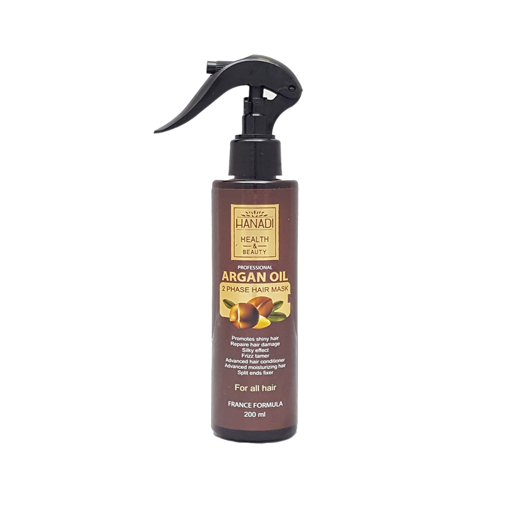 ماسک مو دوفاز هانادی مدل argan oil حجم 200 میلی لیتر