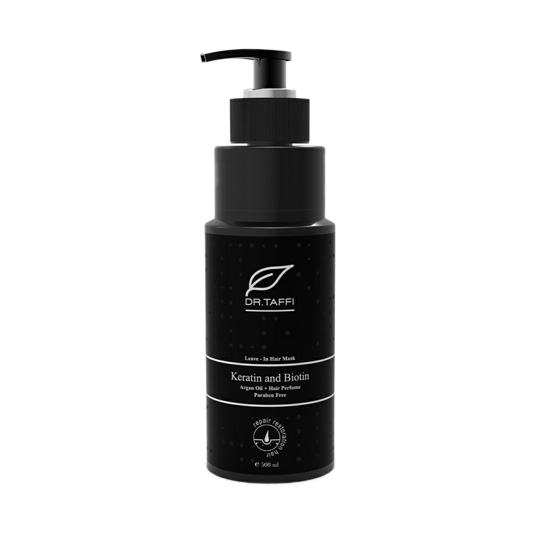 ماسک مو دکتر تافی مدل keratin and biotin حجم 500 میلی لیتر