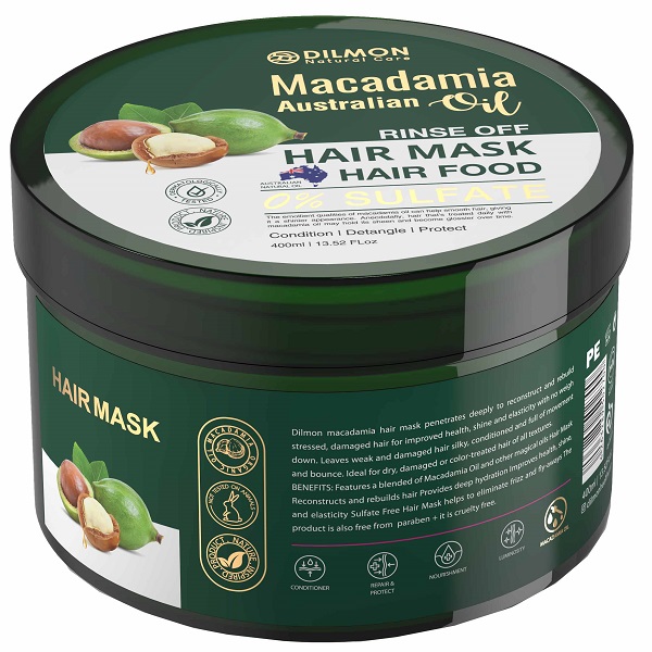 ماسک مو دیلمون مدل macadamia حجم 400 میلی لیتر