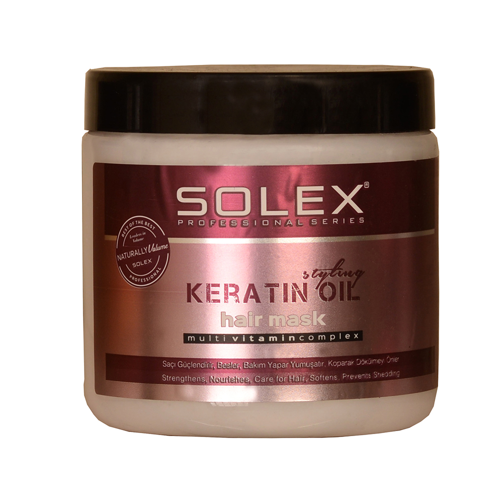 ماسک مو سولکس مدل keratin oil حجم 500 میلی لیتر