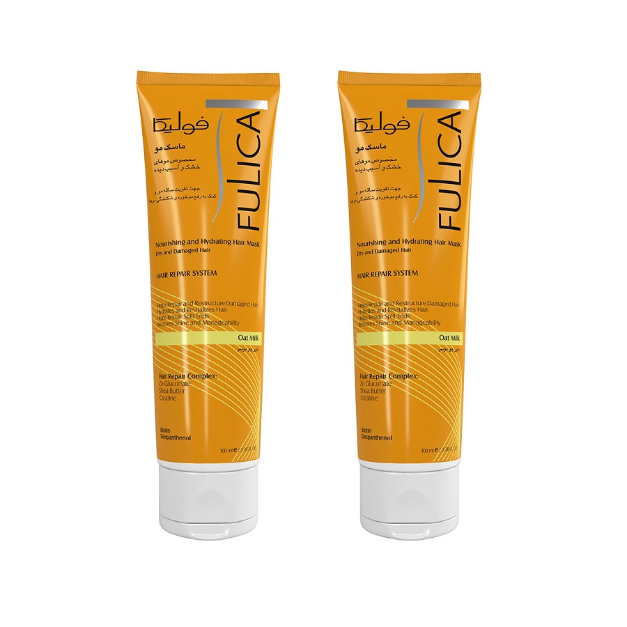 ماسک مو فولیکا مدل hydrating حجم 100 میلی لیتر مجموعه دو عددی