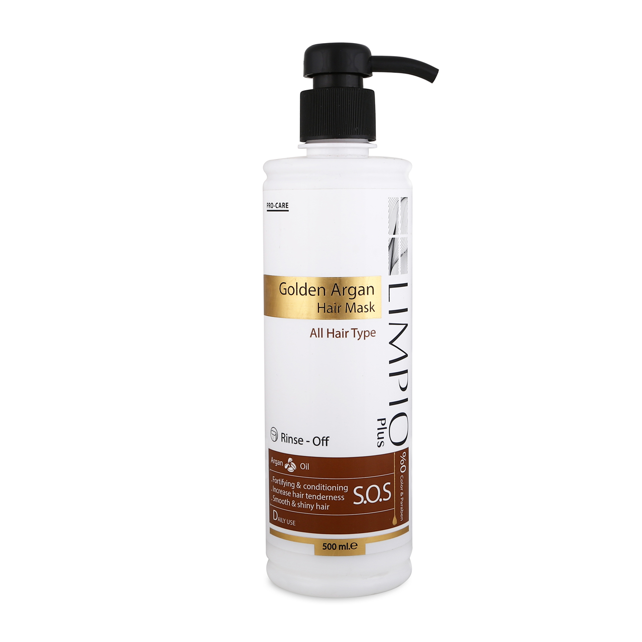 ماسک مو لیمپیو مدل golden argan حجم 500 میلی لیتر