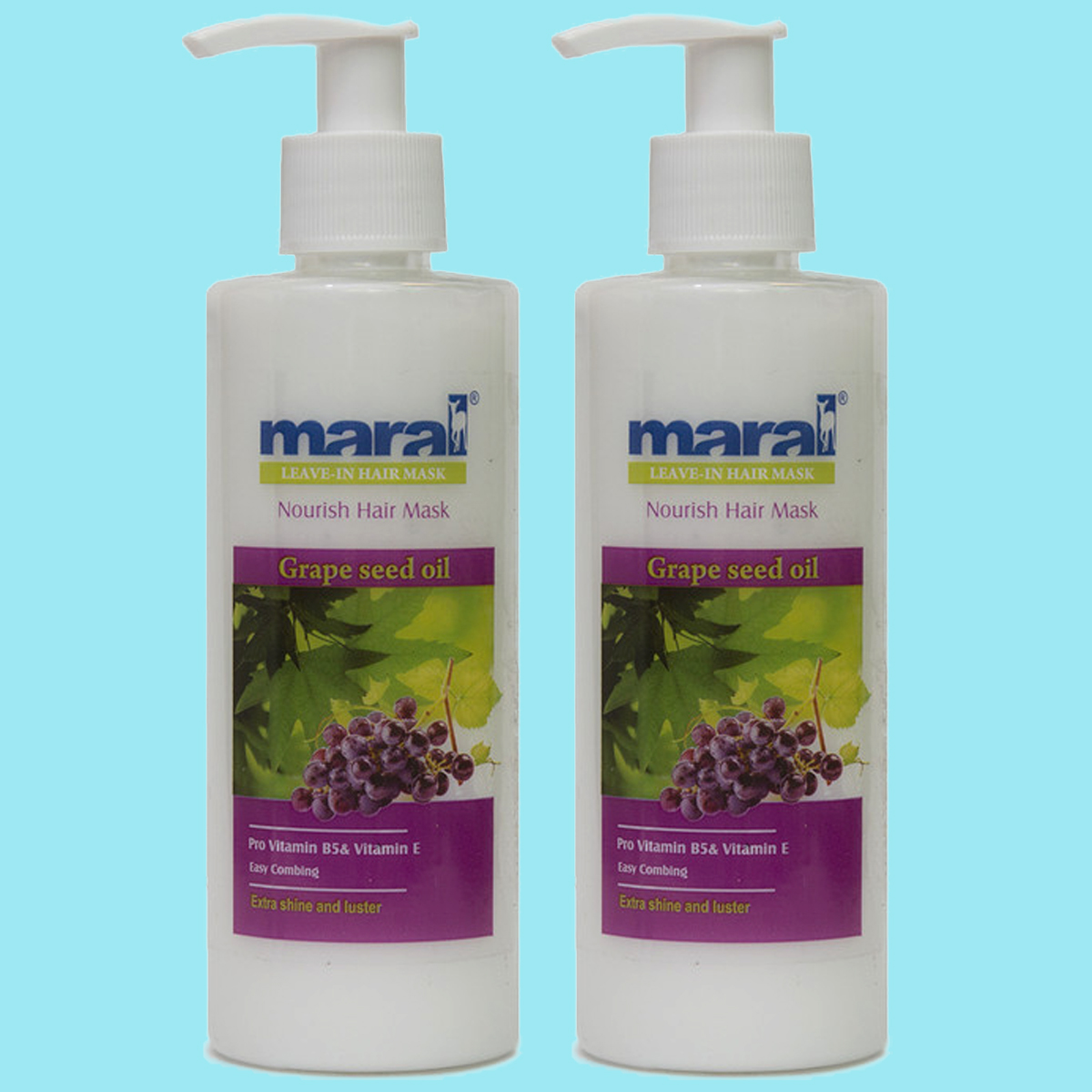 ماسک مو مارال مدل grape حجم 250 میلی لیتر مجموعه 2 عددی
