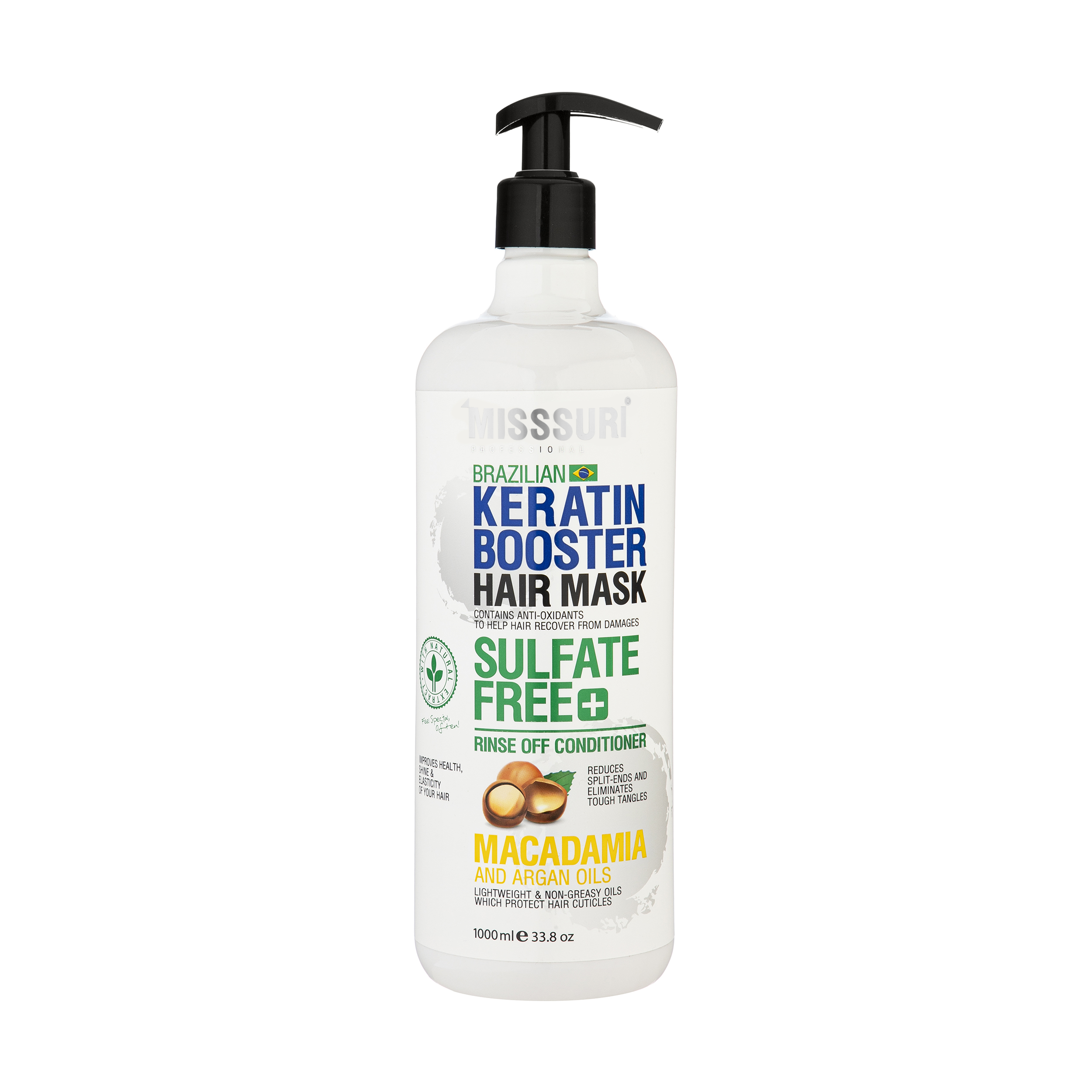 ماسک مو میسوری مدل keratin booster حجم 1000 میلی لیتر