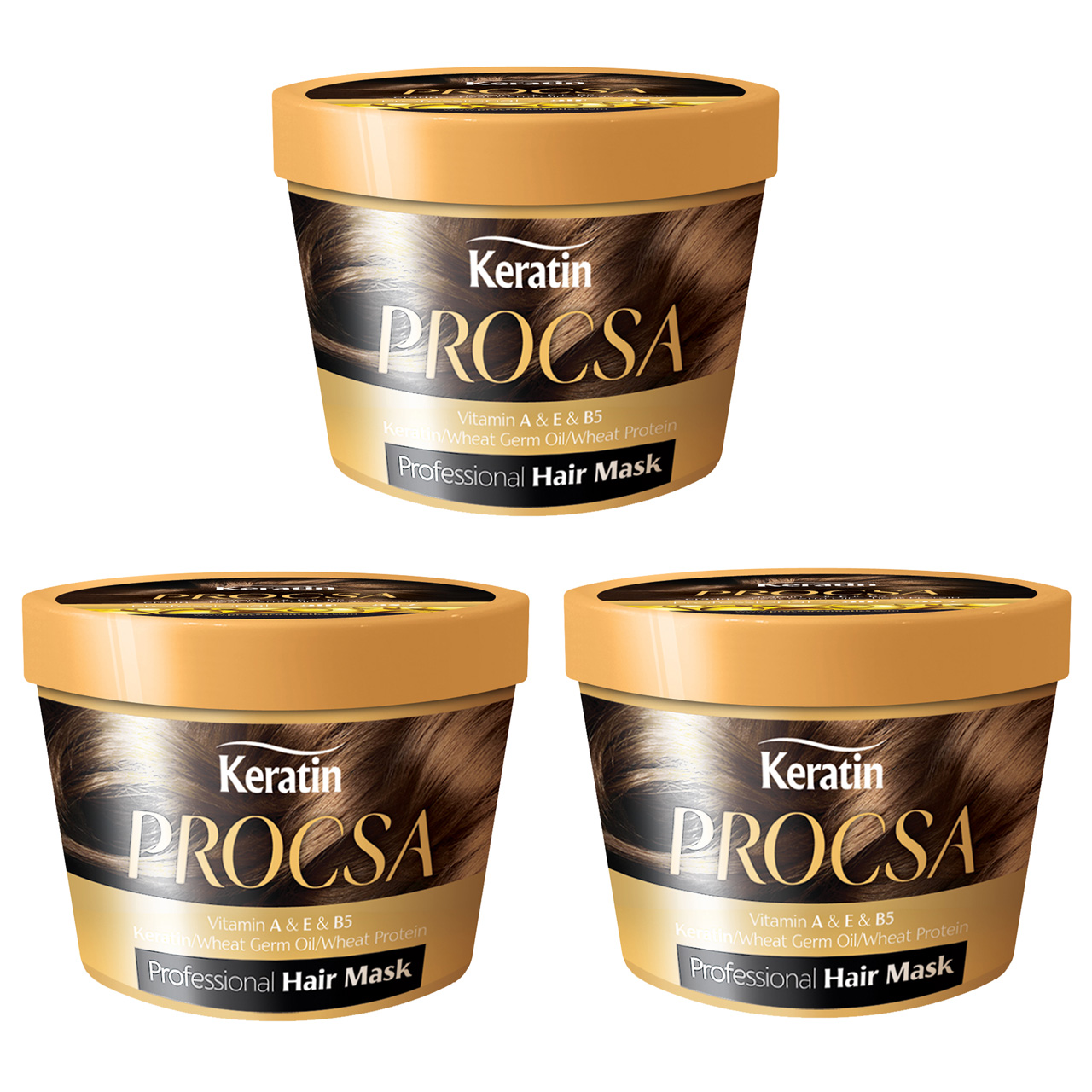 ماسک مو پروکسا مدل keratin حجم 500 میلی لیتر مجموعه 3 عددی
