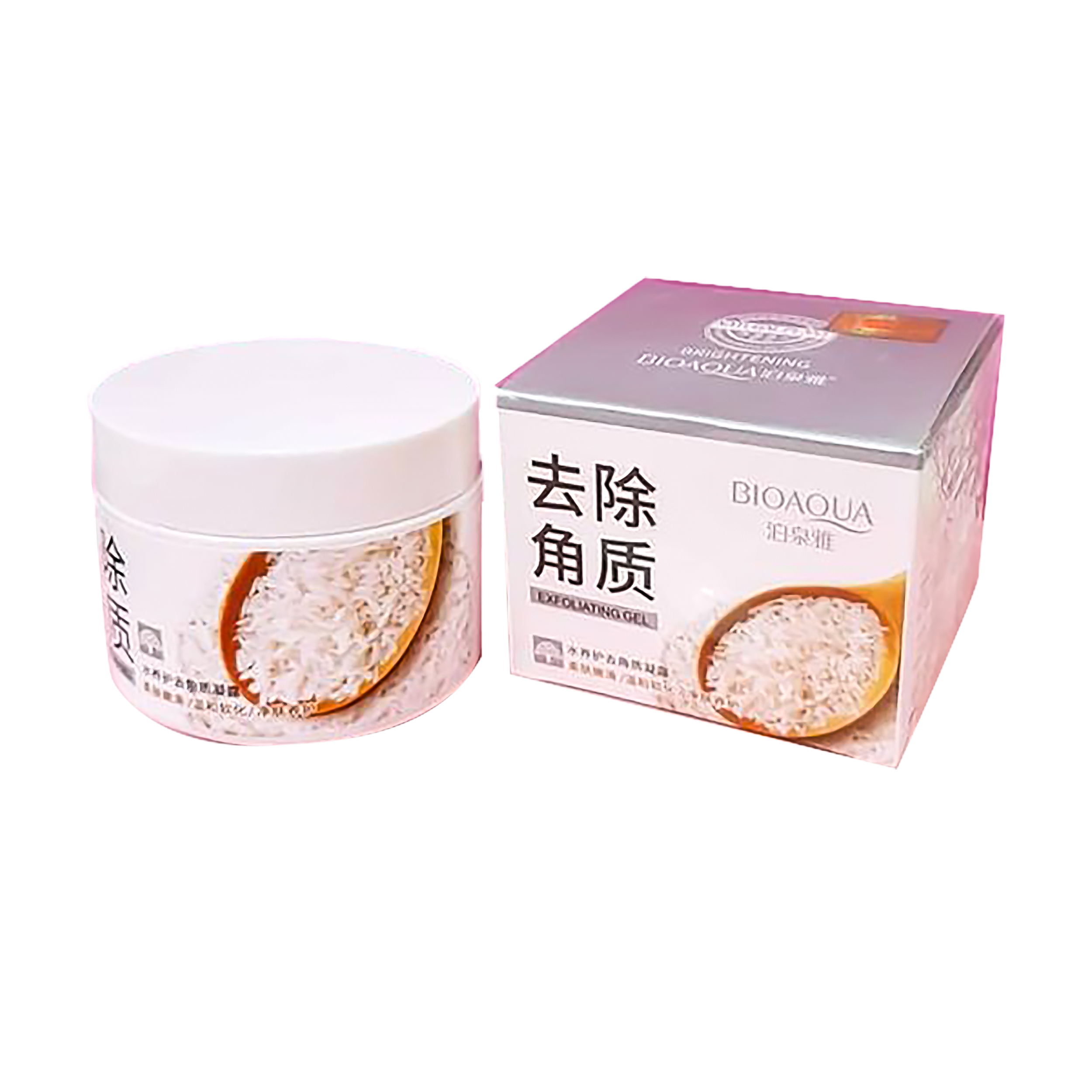 ماسک و اسکراب صورت بایو آکوا مدل exfoliating rice حجم 140 میلی لیتر
