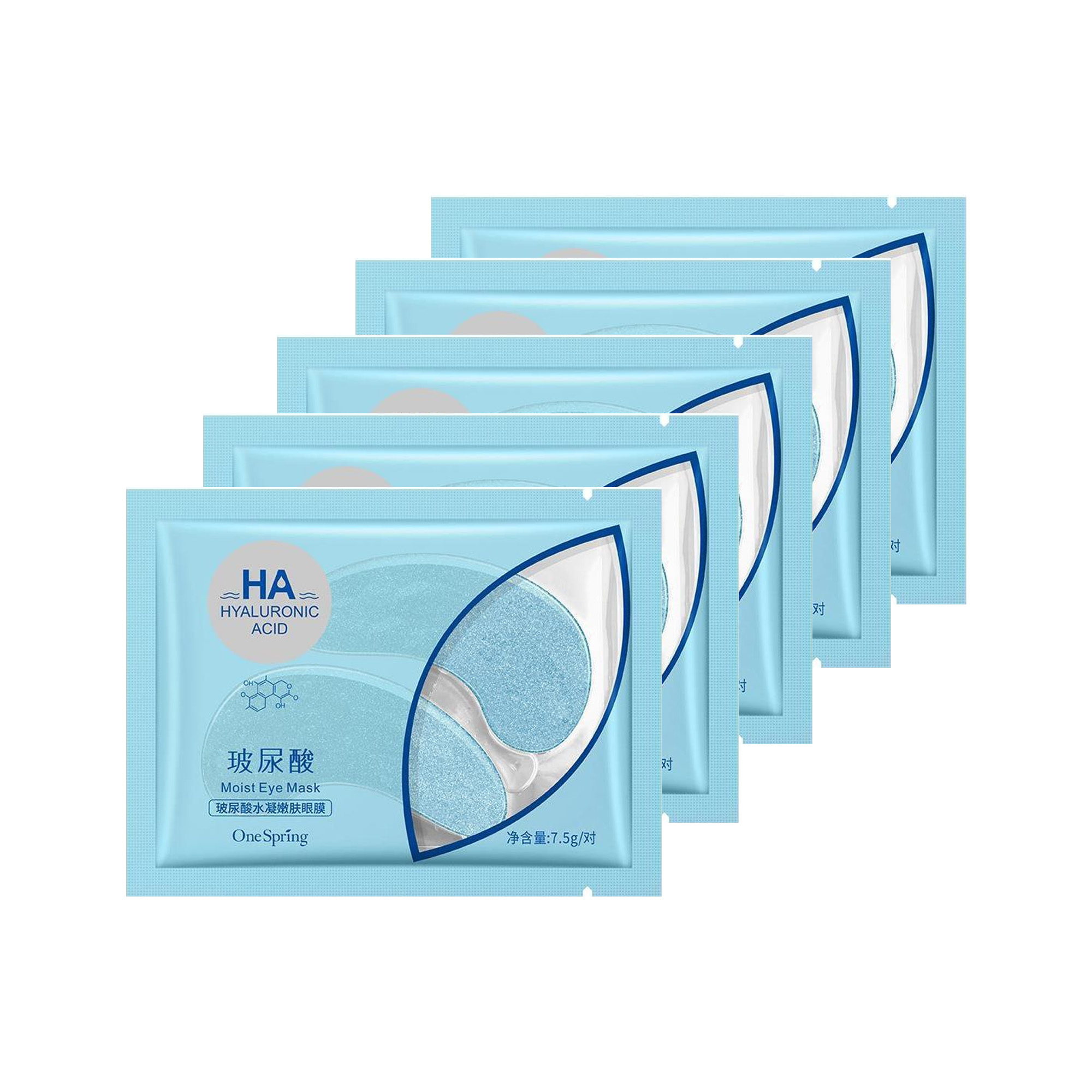 ماسک‌‌ زیر چشم وان‌ سپرینگ‌ مدل hyaluronic acid وزن 7.5 گرم بسته 5 عددی