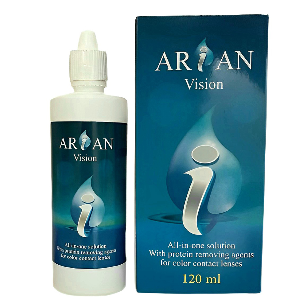 مایع شستشوی لنز آرین ویژن مدل all in one حجم 120 میلی لیتر