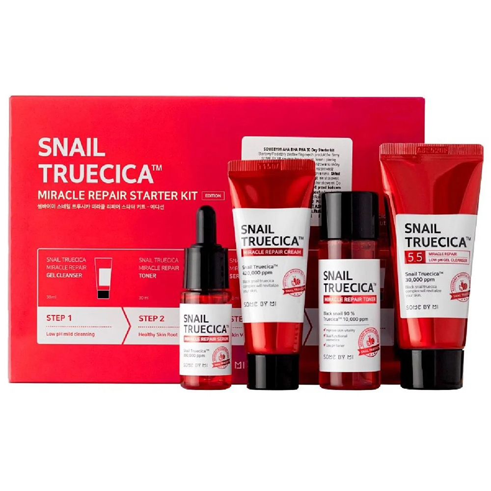 مجموعه مراقبت از پوست سام بای می مدل snail truecica مجموعه 4 عددی
