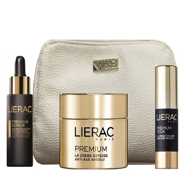 مجموعه مراقبت از پوست لیراک مدل luxury box gold premium مجموعه 4 عددی