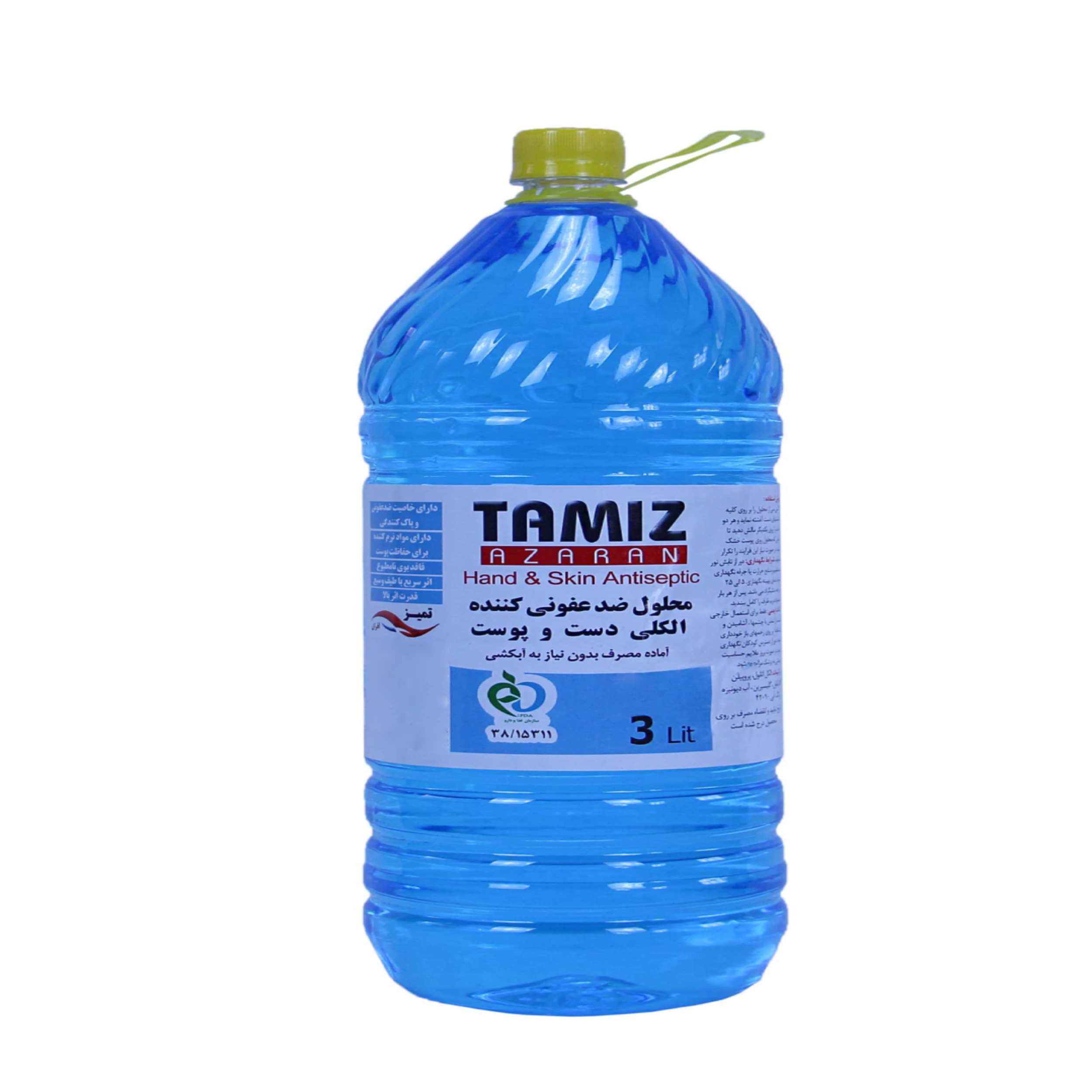 محلول ضدعفونی کننده تمیز مدل tmz 3l حجم 3000 میلی لیتر