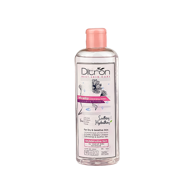 محلول پاک کننده آرایش دیترون مدل micellar حجم 250 میلی لیتر