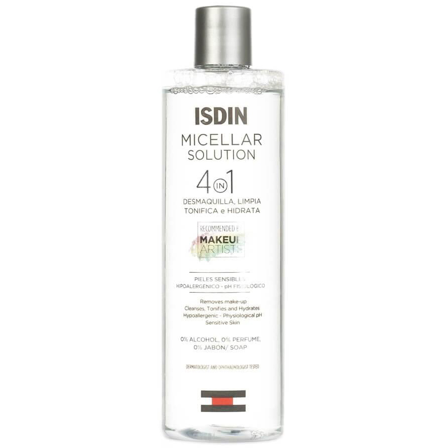 محلول پاک کننده آرایش صورت ایزدین مدل micellar solution حجم 400 میلی لیتر