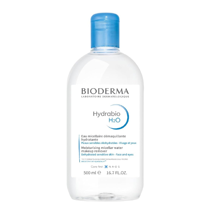 محلول پاک کننده آرایش صورت بایودرما مدل hydrabio h2o حجم 500 میلی لیتر