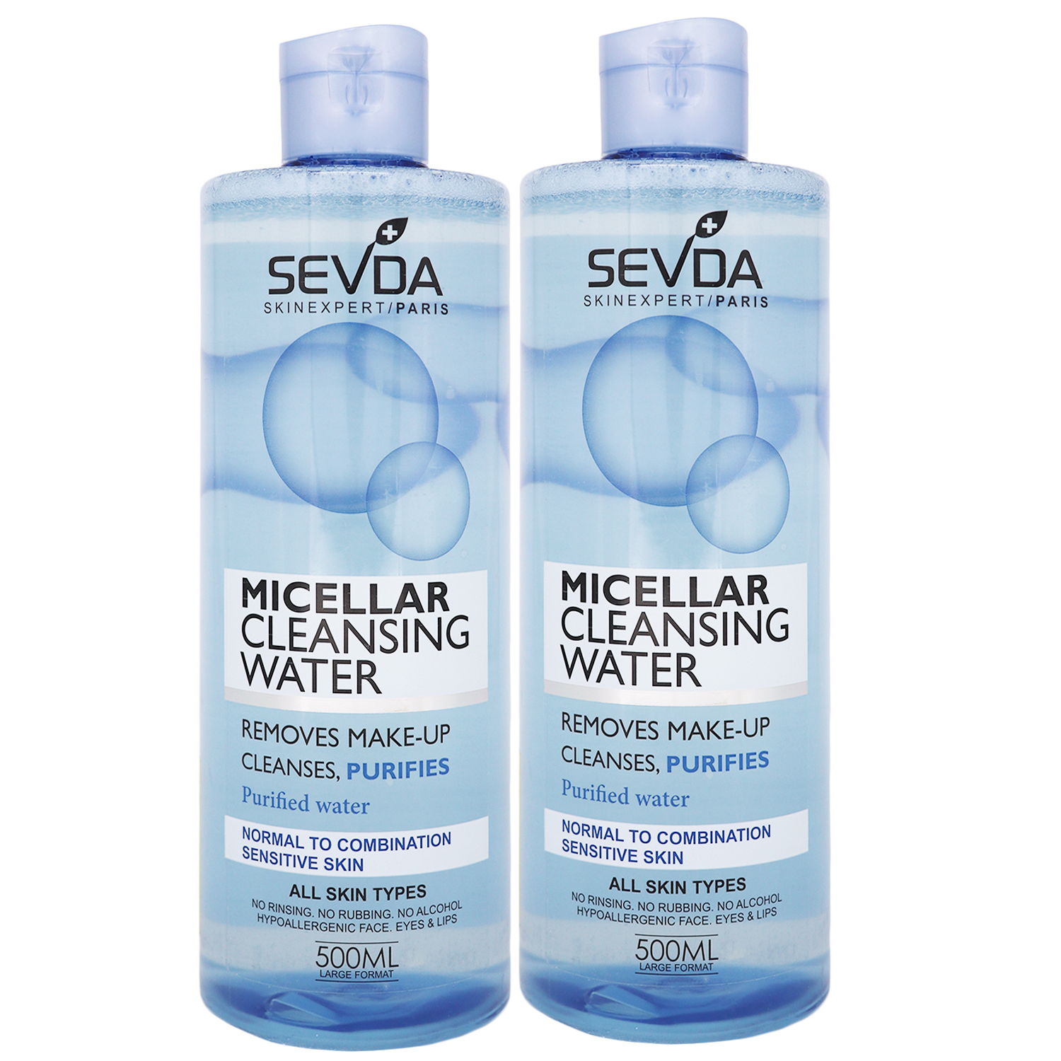 محلول پاک کننده صورت سودا مدل micellar water حجم 500 میلی لیتر مجموعه 2 عددی