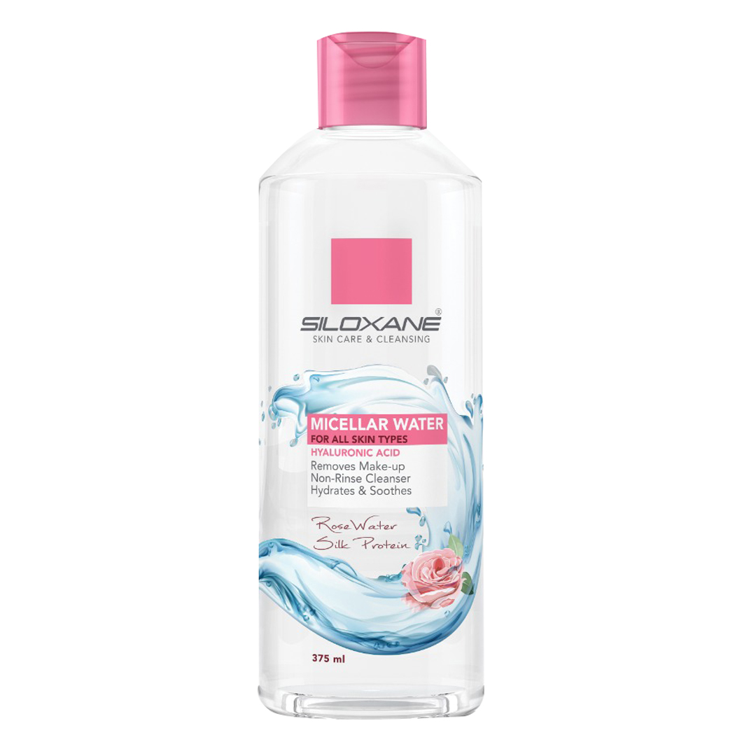 محلول پاک کننده صورت سيلوكسان مدل rosewater حجم 375 ميلی لیتر