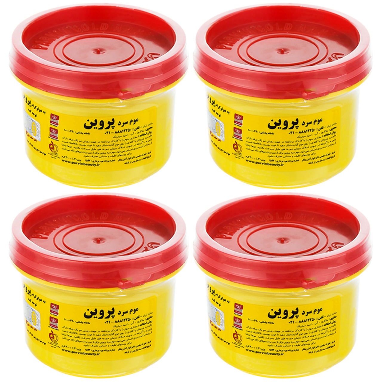 موم سرد پروین مدل honey حجم 300 گرم بسته 4 عددی