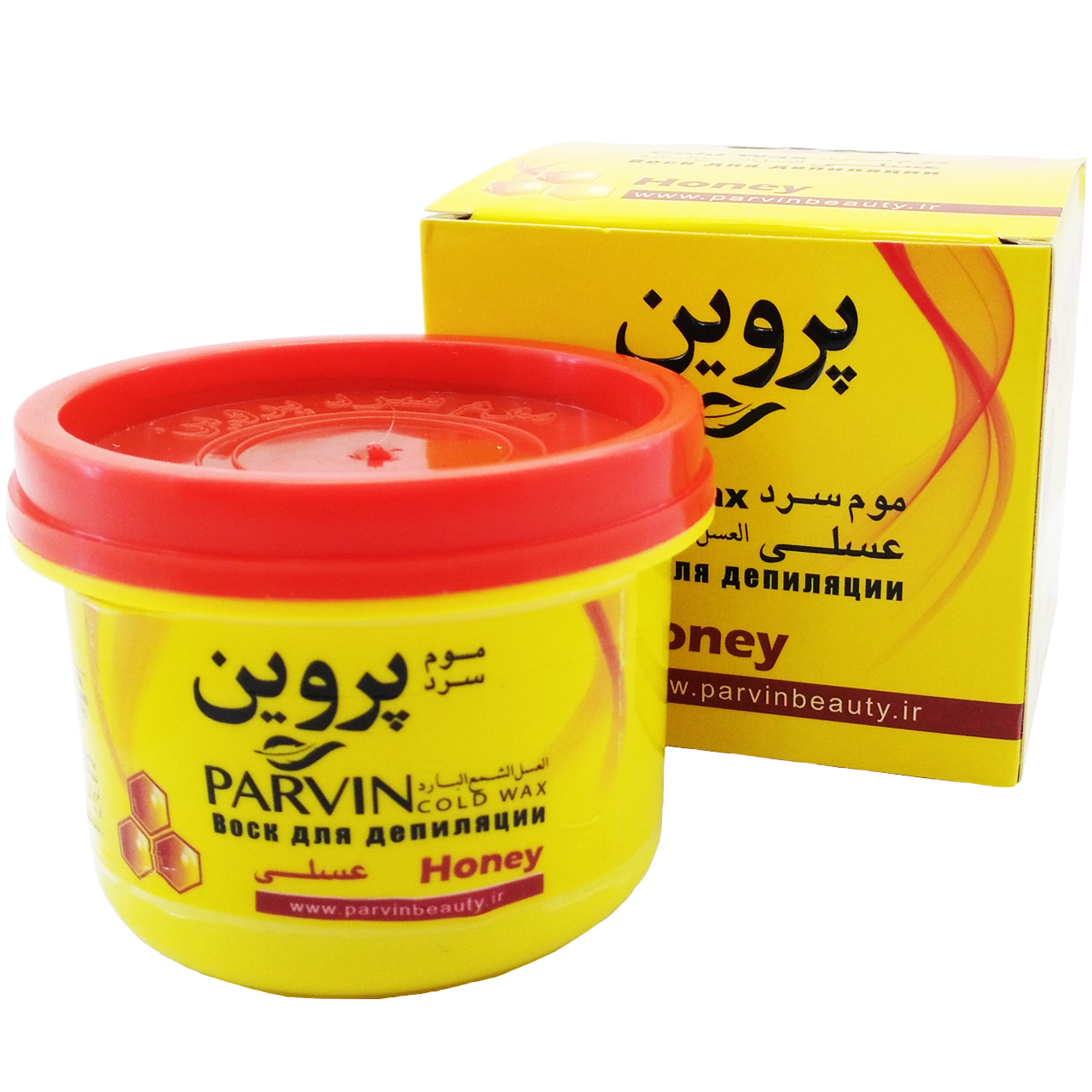 موم سرد پروین مدل honey حجم 300 گرم